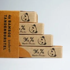 ShampooBars Bamboe Tandenborstels Kinderen (4 Stuks) -Winkel Voor Haarproducten bamboe tandenborstel kinderen verpakking