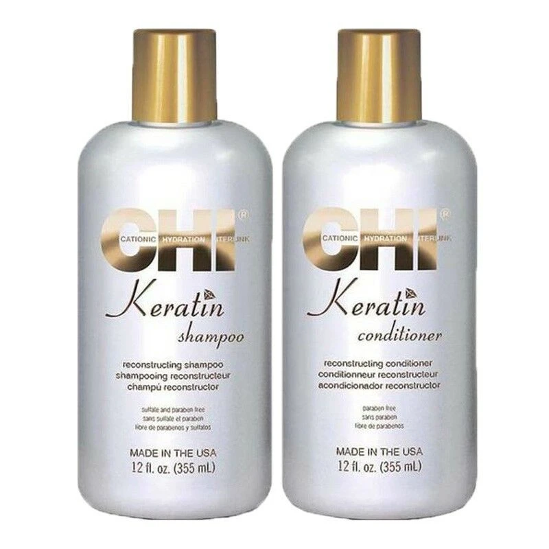CHI Keratin Shampoo 355ml + Conditioner 355ml 1 CHI Keratin Shampoo 355ml + Conditioner 355ml
