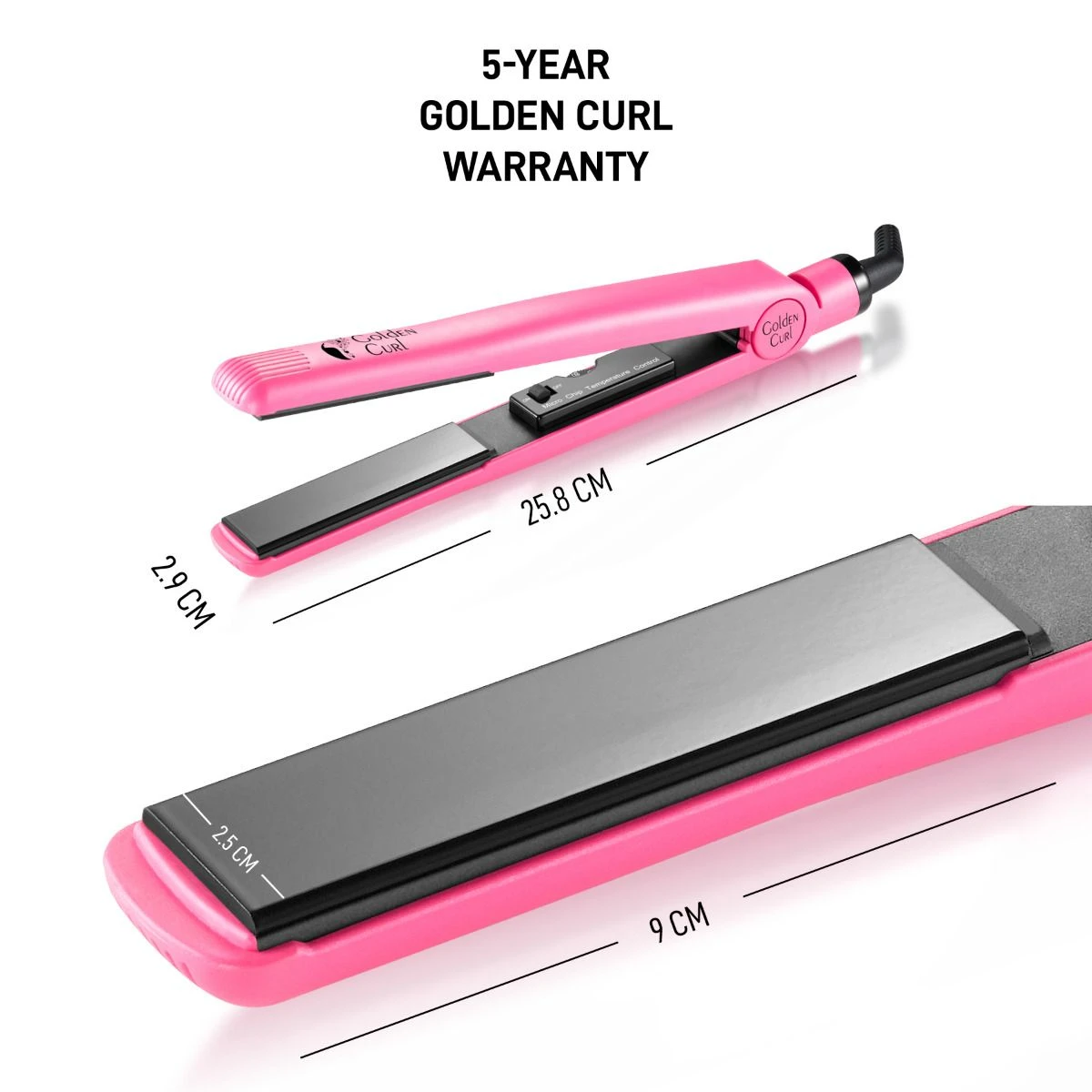 Golden Curl Titanium Straightener The Pink 2 Golden Curl Titanium Straightener The Pink - Afbeelding 2