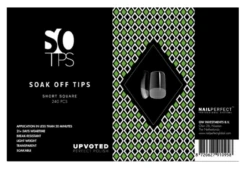 NailPerfect UPVOTED Soak Off Tips Short Square240st