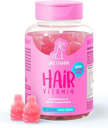 Sweet Bunny Haarvitamines Vegan & Suikervrij 60st 2 Sweet Bunny Haarvitamines Vegan & Suikervrij 60st - Afbeelding 2
